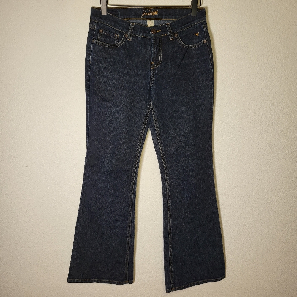 Grane Jeans Juniors Short Low Rise Curvy Bootcut Dark Wash Denim